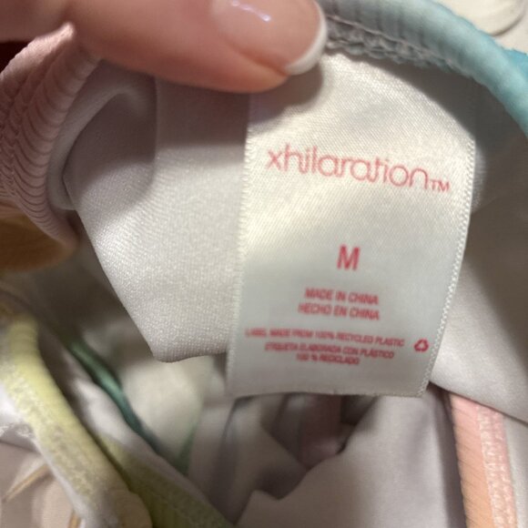 xhilaration bikini Rainbow Colors Ribbed Top Small Bottom Medium - Picture 4 of 5